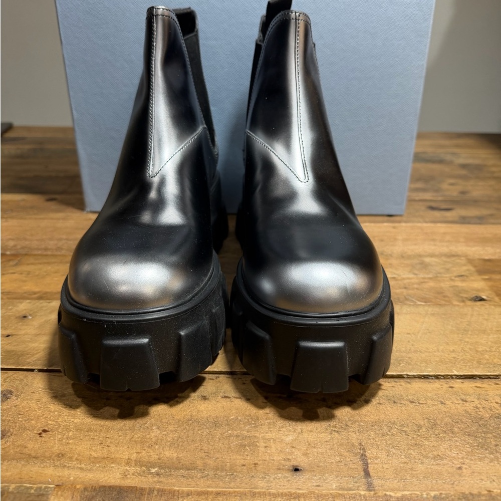 Prada Monolith Ankle Boots